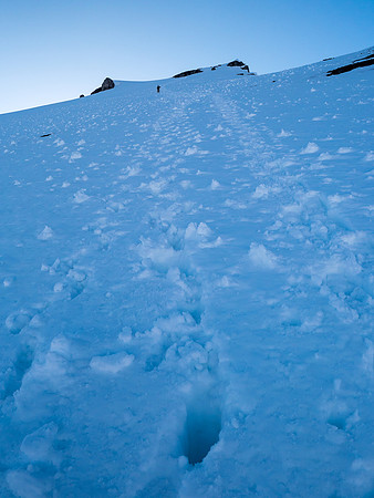 It's a fairly steep slope - especially near the top.