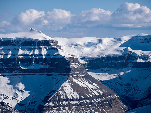 Another near-11,000er - Mount Amery with Hooge Mountain at far right.