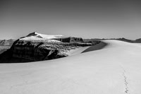 Looking back at Amery from the south end of the Monchy Icefield.