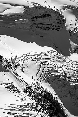 Impressive icefall off the Monchy icefield into Amery Creek.