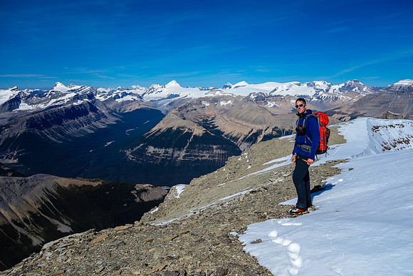 Vern on the summit of Monchy Mountain.