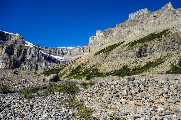 Looking at the wall we broke through - you can spot the 'amphitheater' just right of center top.