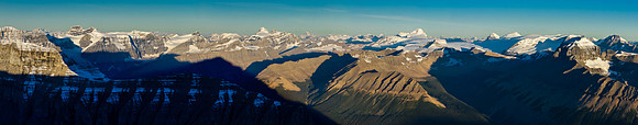 The sun is now officially up and if you expand this pano you will count a TON of 11,000ers!