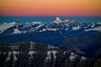 Mount Bryce is kissed by the sun.