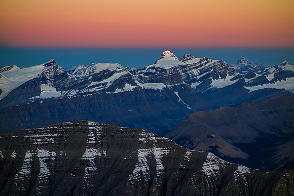 Mount Bryce is kissed by the sun.