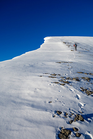 We had to make our way over many intermittent high points on the ridge.