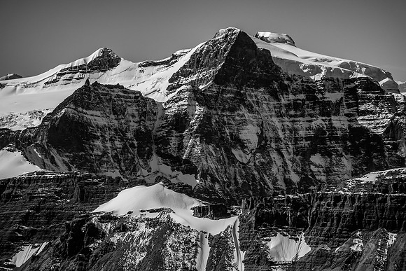 The impressive north face of the Lyells.