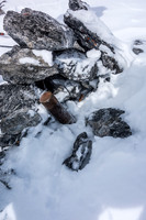 I was majorly bummed out that the summit register was frozen so solid I couldn't pry open the book!