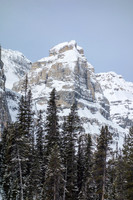 Looking south at a dramatic outlier of Mount Whymper.