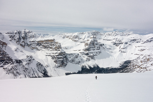 Huge terrain up here as we work our way to the summit.