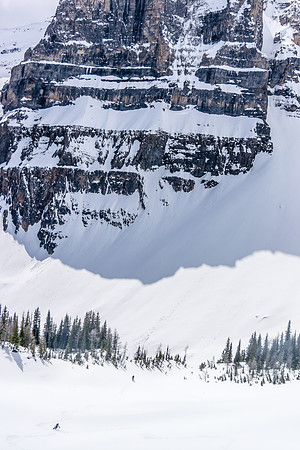 Finishing up the best part of the ski down.
