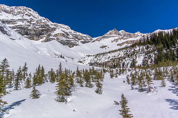 This photo is taken from the same place as the previous one, but looking up the valley instead.