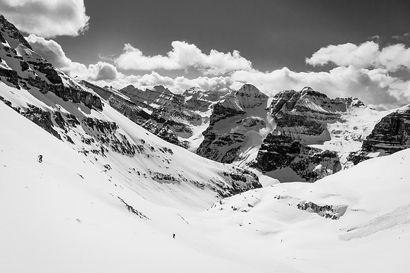 This is typical avalanche terrain and should not be under estimated. There are rocks showing, which indicate a shallow break-away zone.