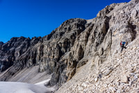 Loose slopes to the Strom / Assiniboine col.