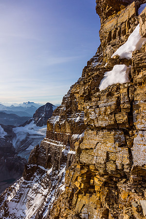 The spectacular east face of Assiniboine as seen from the NE ridge.