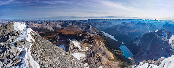 Amazing summit view over Wonder Pass, Marvel and Gloria Lakes.