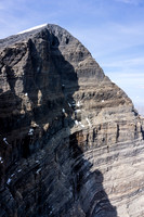 Looking back up at the summit of Lunette Peak.
