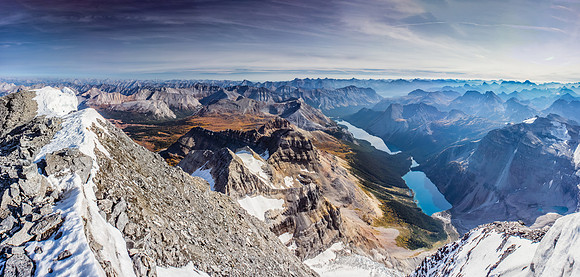 Amazing summit view over Wonder Pass, Marvel and Gloria Lakes.
