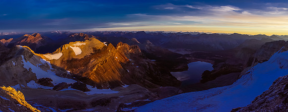 Sunrise over the Assiniboine area.