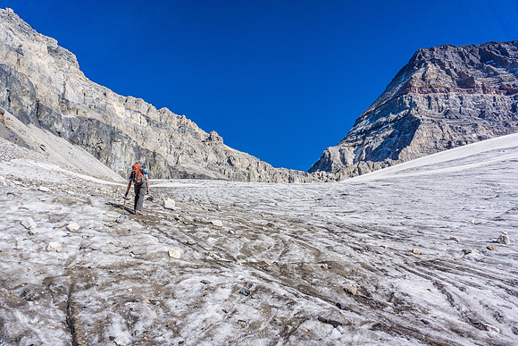 Ascending the Sturdee Glacier.