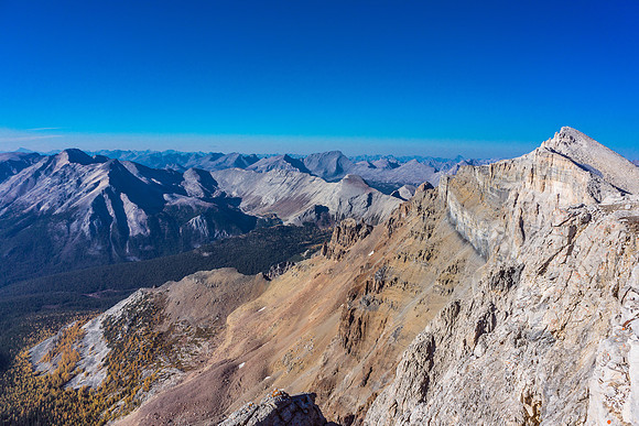Wedgewood at right with Chucks Ridge and Nub Peak at distance and Nestor Peak at left.