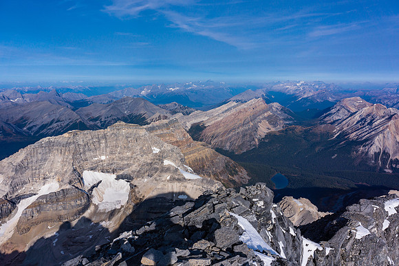 Looking over The Marshall and Watson towards Octopus, Indian, Nestor and Simpson Ridge. Ferro Pass.