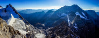 Looking over the Sturdee / Assiniboine col with Aye Mountain at right.