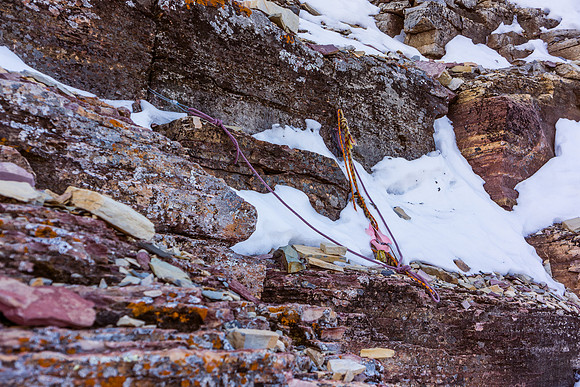 Lots of rappel stations start showing up around the red band.