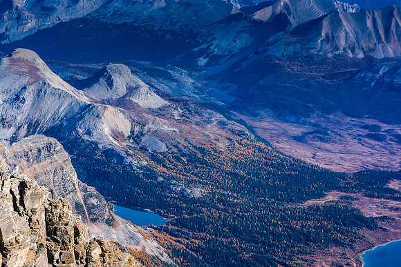 Spot Kev on the north ridge with The Nub at mid-left.