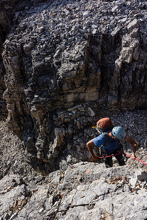 Rapping the SW face.