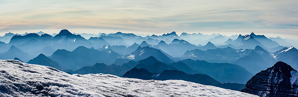 A smoky morning haze to the south. Nothing higher than us. Sir Douglas on the left, Joffre at center and King George at right.
