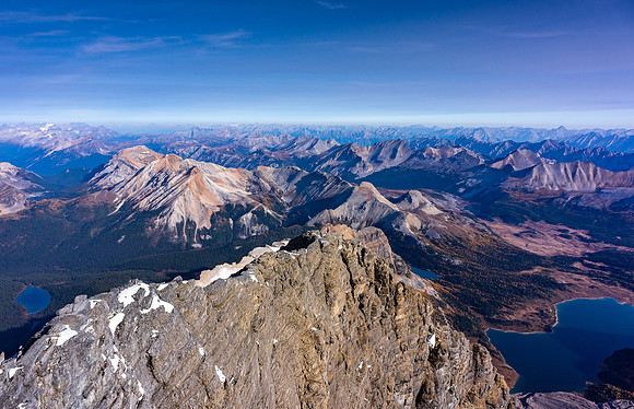 The Simpson Ridge runs from Nub Peak at center over Nestor and Simpson Peak to the ridge at left.