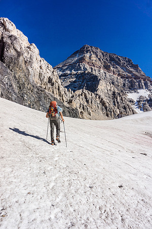 Ascending the Sturdee Glacier.
