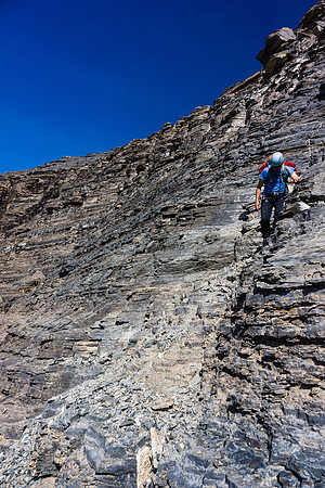 More careful down climbing on dinner plate slate.