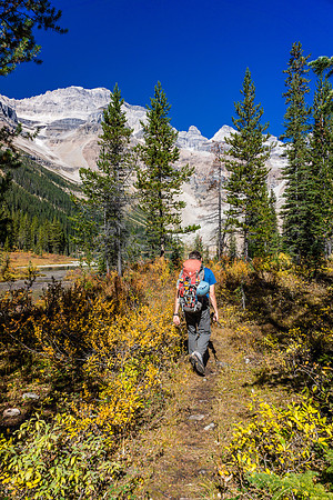 Approaching Assiniboine Lake.