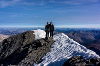 Vern and Kev on the summit of Mount Assiniboine.