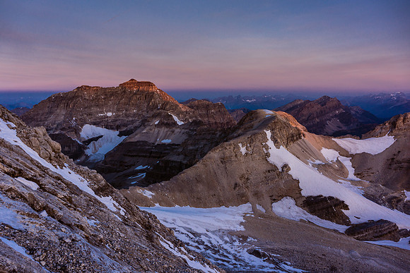 The Marshal and Mount Strom at sunrise.