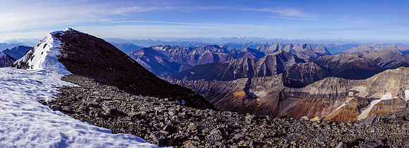 The final few steps to the summit of the "BIG A"!