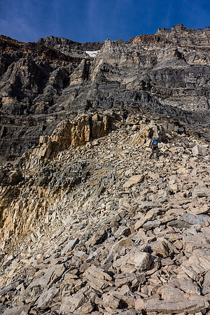 Descending the neverending SW face.