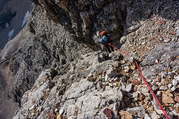 Rapping the SW face.