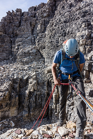 We probably could have downclimbed the 5.2'ish terrain but at this point we just didn't feel like it anymore.