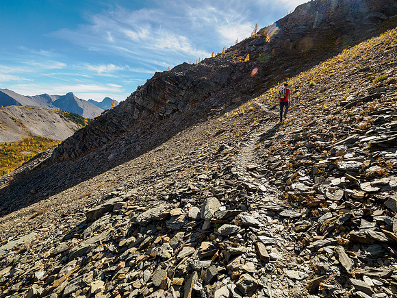 Hiking up the lower section of The Towers.