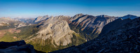 Ascending the NW end of the Mount Cautley massif. Cave Mountain at left.