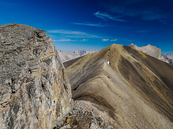 Ascending the NE end of Wonder Peak. View to Ely's Dome.