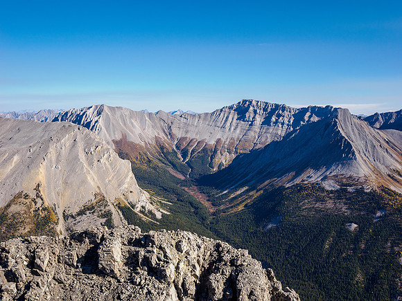 Views across Bryant Creek to Beersheba and Allenby (R).