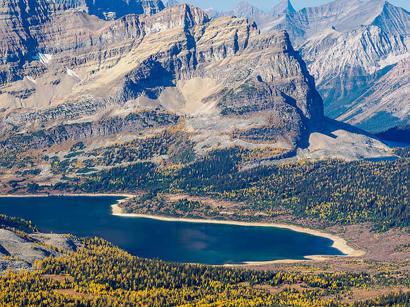 Lake Magog and the Assiniboine Lodge.