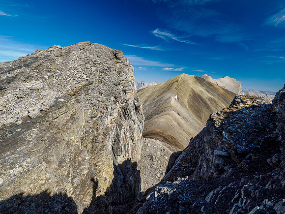 Ascending the NE end of Wonder Peak. View to Ely's Dome.
