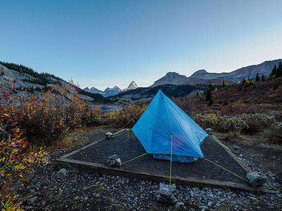 My Zpacks Solo Plex tent at the Og Lake campground.