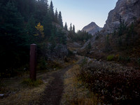 Early morning hike from Og Lake to Lake Magog.