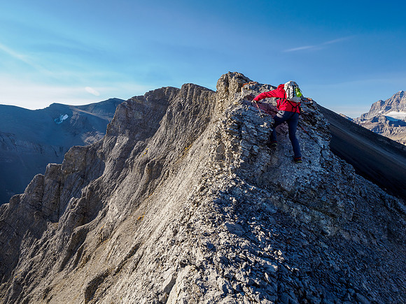 Returning to the north ridge of Cautley from Cascade Rock.